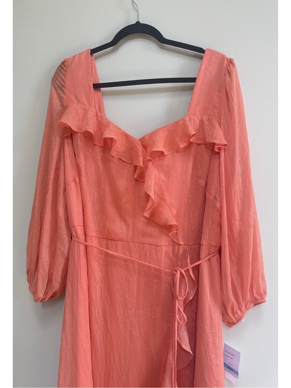 Faux Wrap Ruffle Dress - Picture 5 of 9